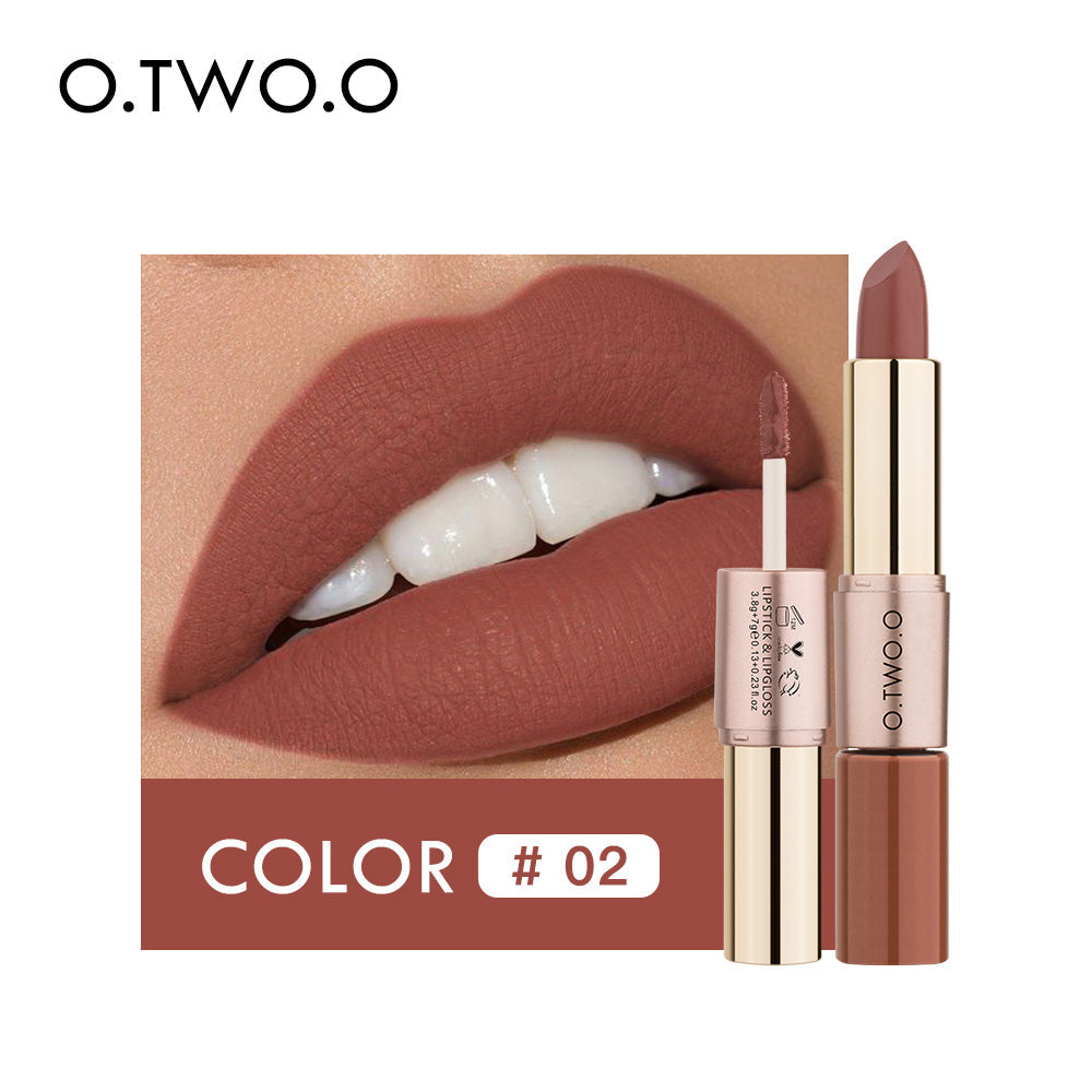 O.TWO.O 2 in 1 Matte Liquid Lipstick High Pigmented