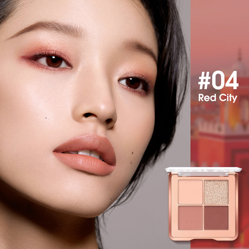 O.TWO.O 4 Colors Matt and Shining Powder Eye Shadow Pallete