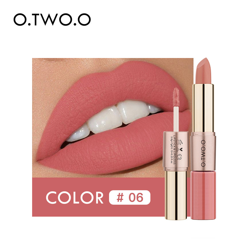 O.TWO.O 2 in 1 Matte Liquid Lipstick High Pigmented