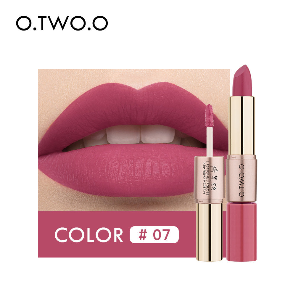 O.TWO.O 2 in 1 Matte Liquid Lipstick High Pigmented
