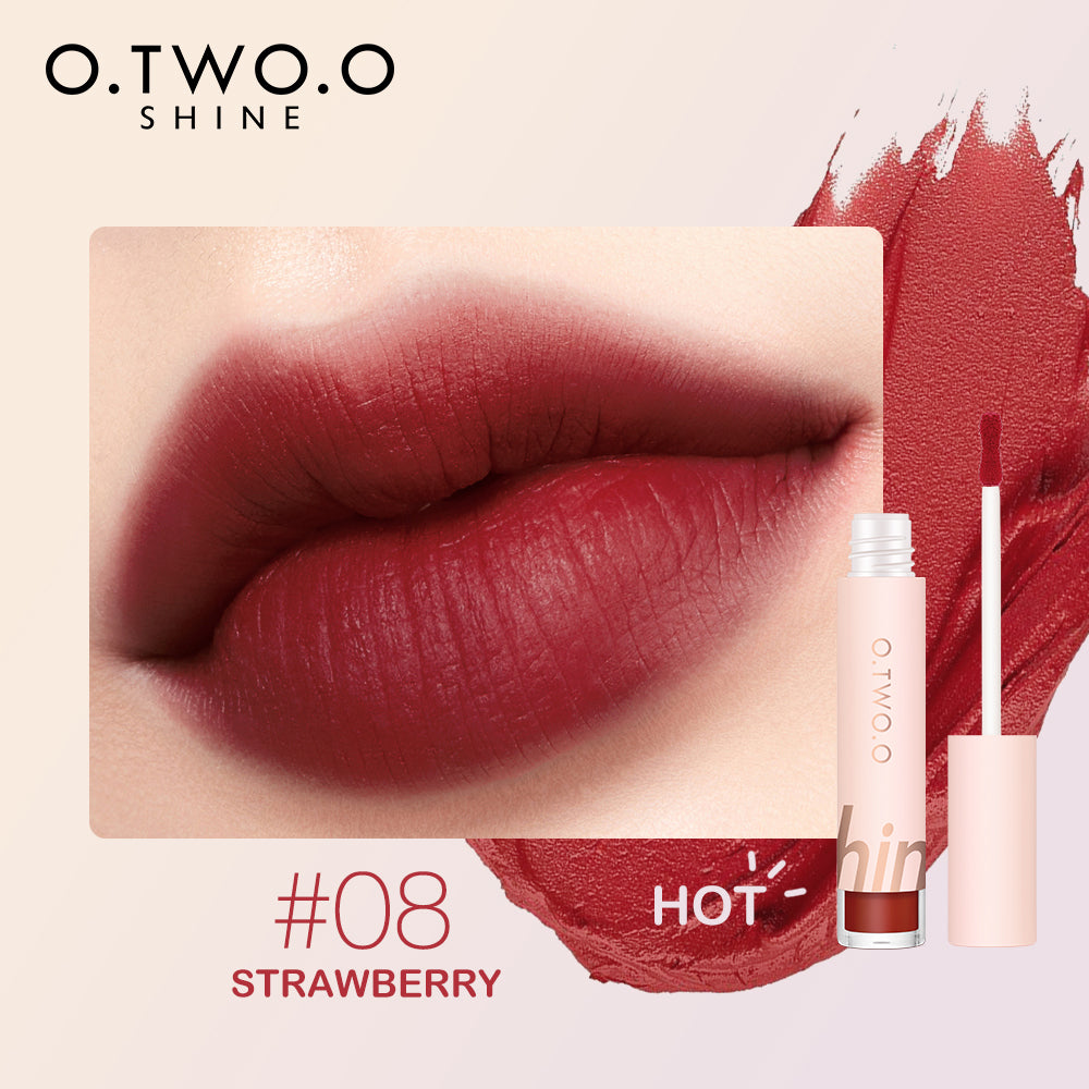 O.TWO.O SHINE Series 8 Colors Lip Mud Soft Velvet Matte lipstick