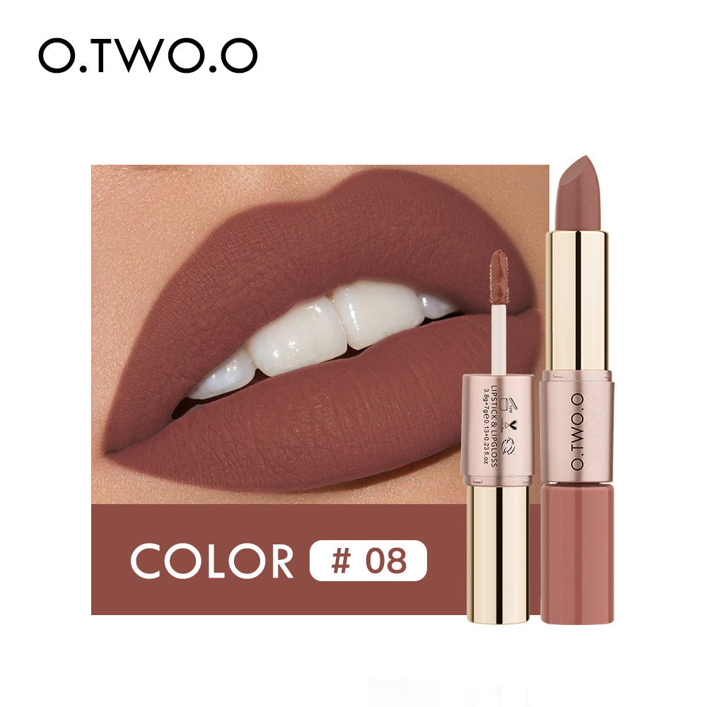 O.TWO.O 2 in 1 Matte Liquid Lipstick High Pigmented