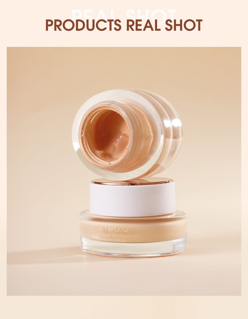 O.TWO.O New Arrival Cream Foundation with Skin Care founction