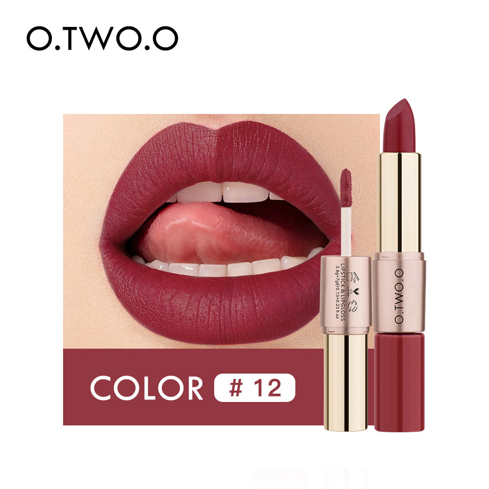 O.TWO.O 2 in 1 Matte Liquid Lipstick High Pigmented
