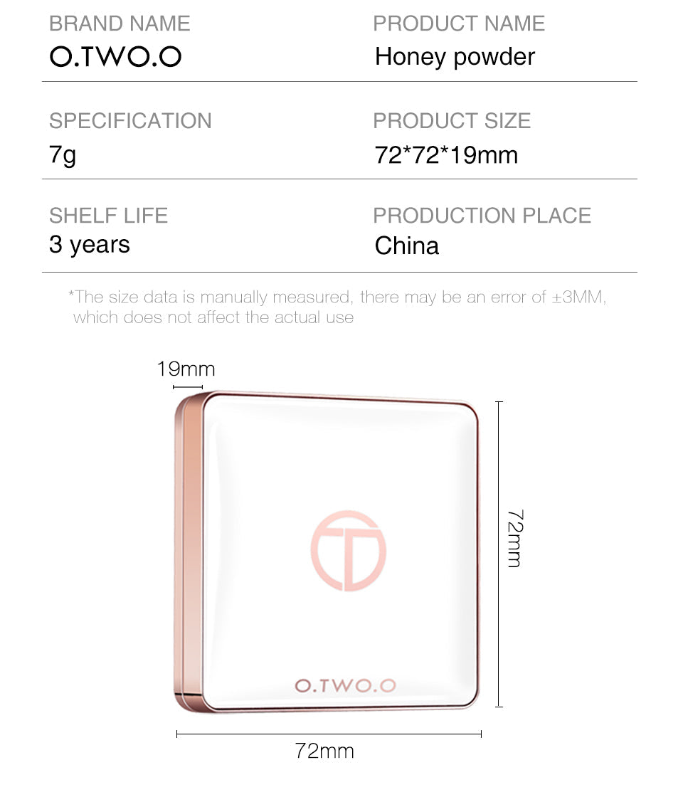 O.TWO.O New Arrival High Quality Light Silky Smooth Pressed Powder