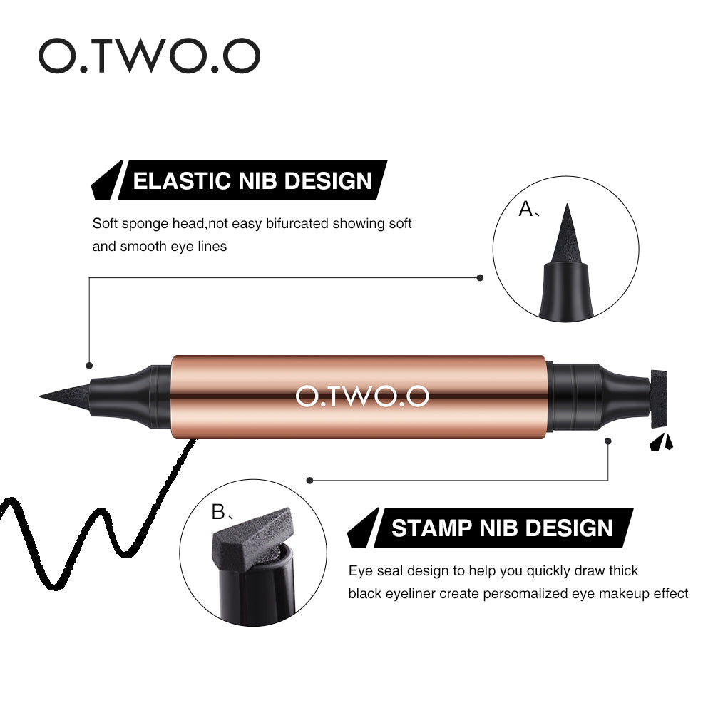O.TWO.O 2 in 1 Stamp Eyeliner with Sponge Head Big Eyeliner