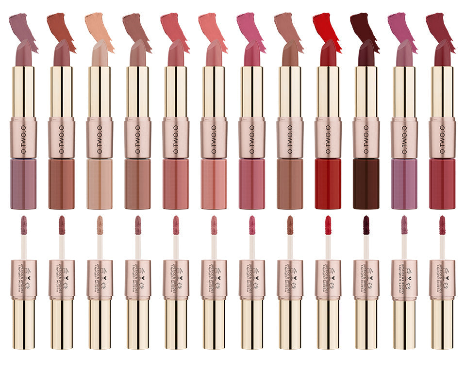 O.TWO.O 2 in 1 Matte Liquid Lipstick High Pigmented