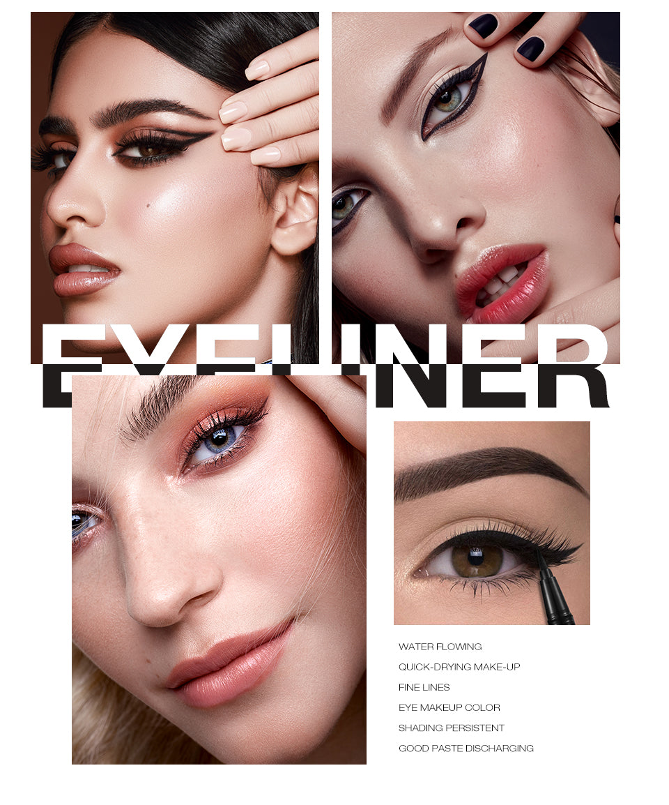 O.TWO.O Eyeliner Waterproof Black Liquid Eyeliner Pen Leak-proof Long Lasting Eye Liner