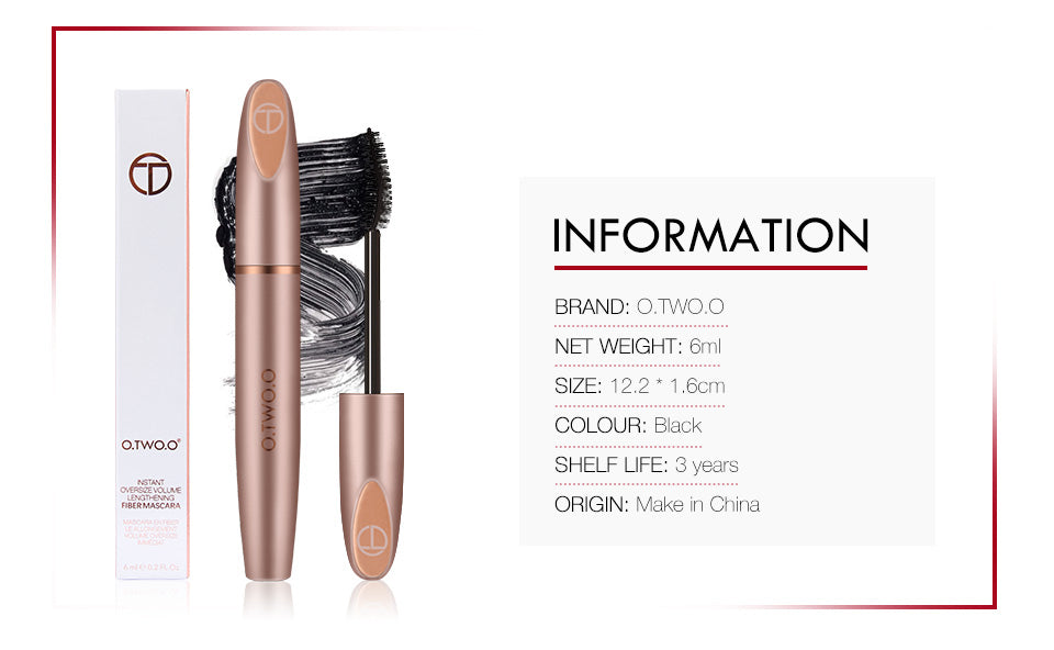 O.TWO.O Microfiber Lash Black Mascara Long Lasting
