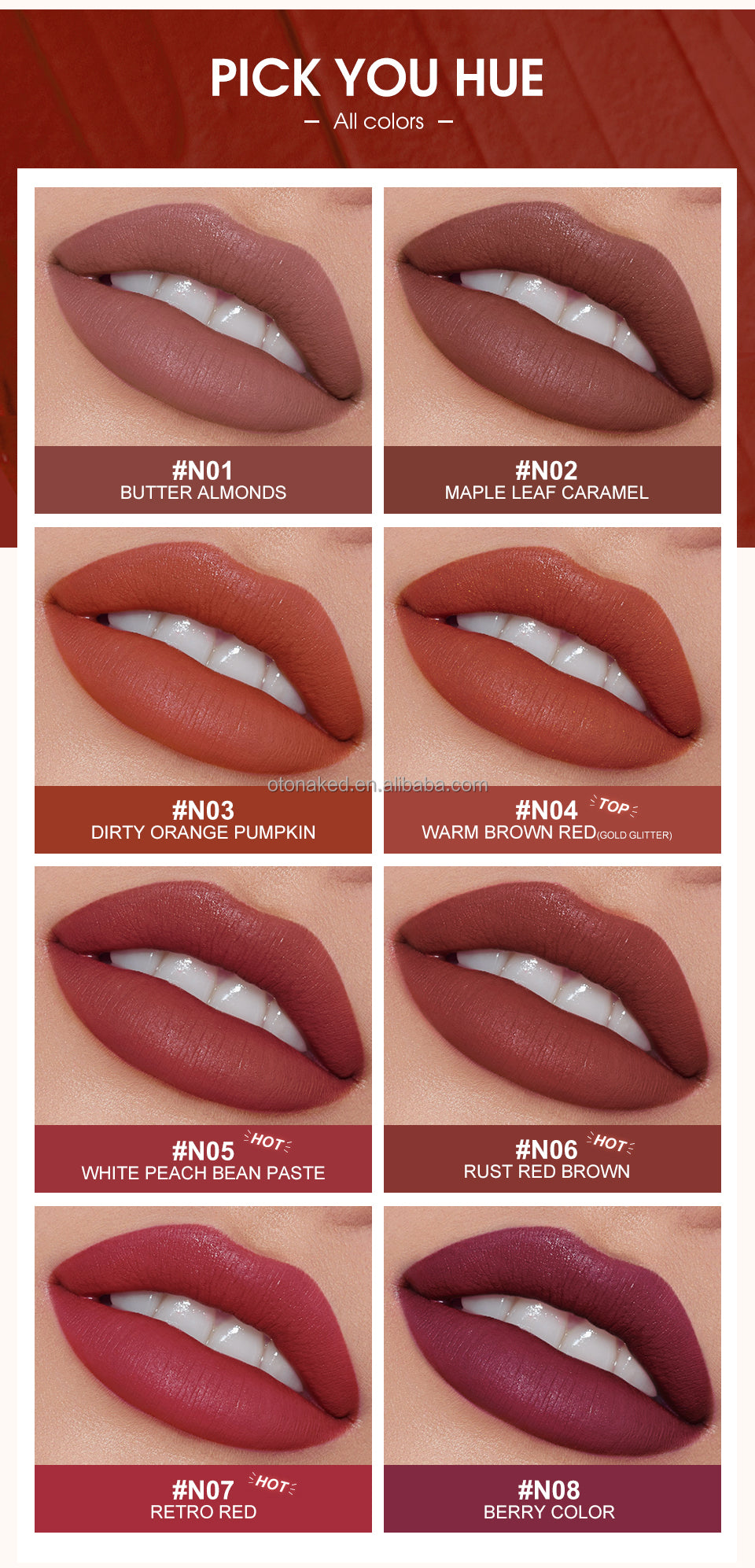 O.TWO.O Matte Lipstick thin tube