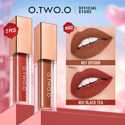 O.TWO.O Lip Makeup Set with 3 Differents Colors Matte and Long Lasting Lip Gloss Set