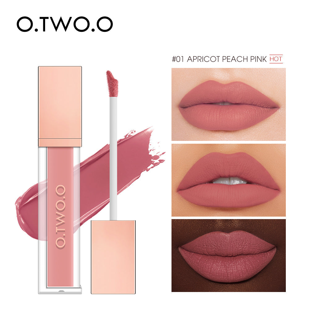 O.TWO.O New Arrival 12 Colors Matte and Strong Waterproof Lip Gloss