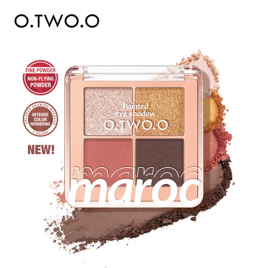 O.TWO.O 4 Colors Matt and Shining Powder Eye Shadow Pallete