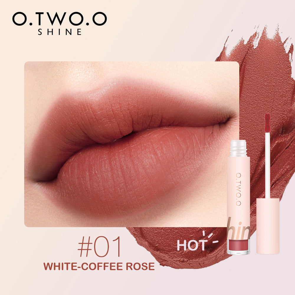 O.TWO.O SHINE Series 8 Colors Lip Mud Soft Velvet Matte lipstick