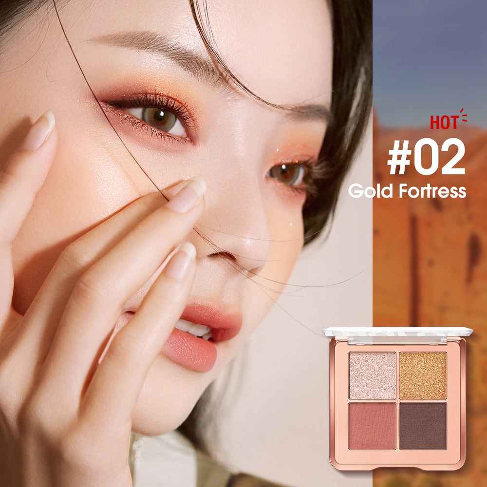 O.TWO.O 4 Colors Matt and Shining Powder Eye Shadow Pallete