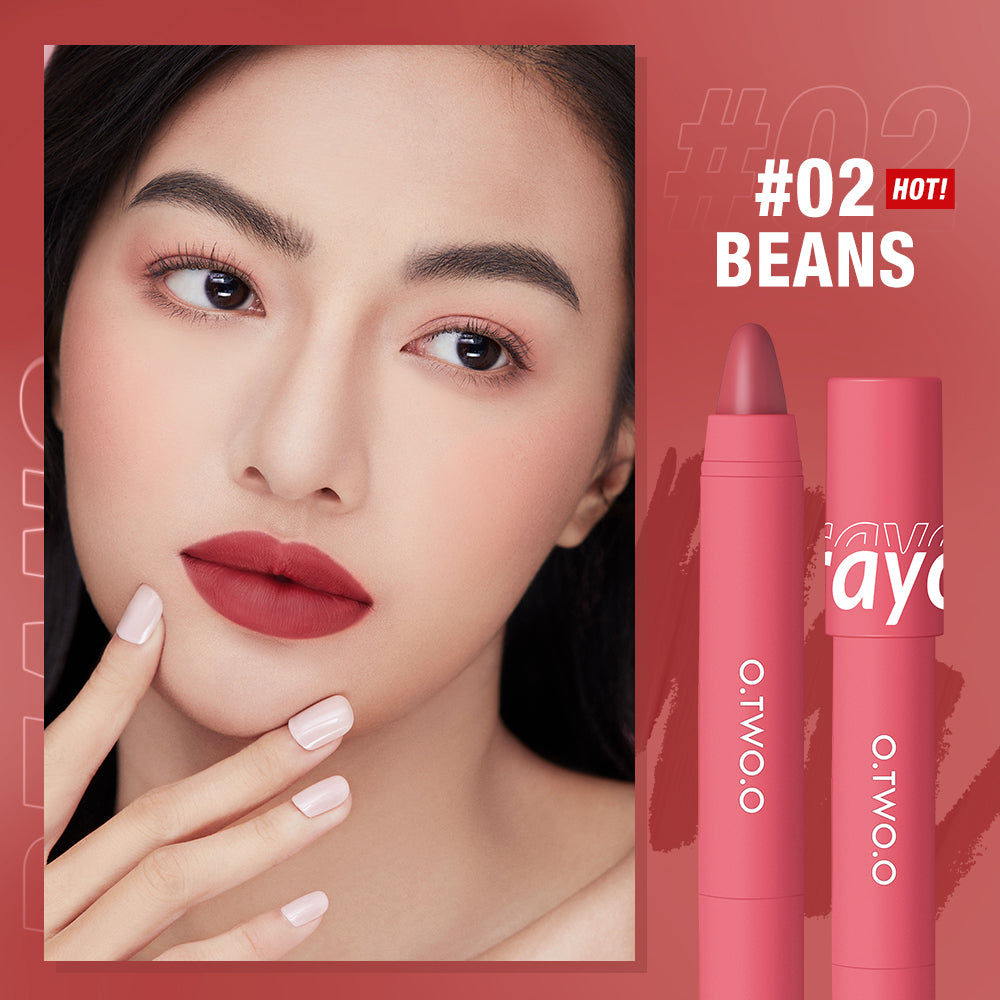 O.TWO.O New Arrival 6 Color Lipstick Pen Matt Finish  Lip Liner Pencil