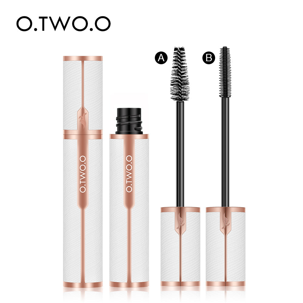 Waterproof 3D silk fiber mascara with white leather tube design