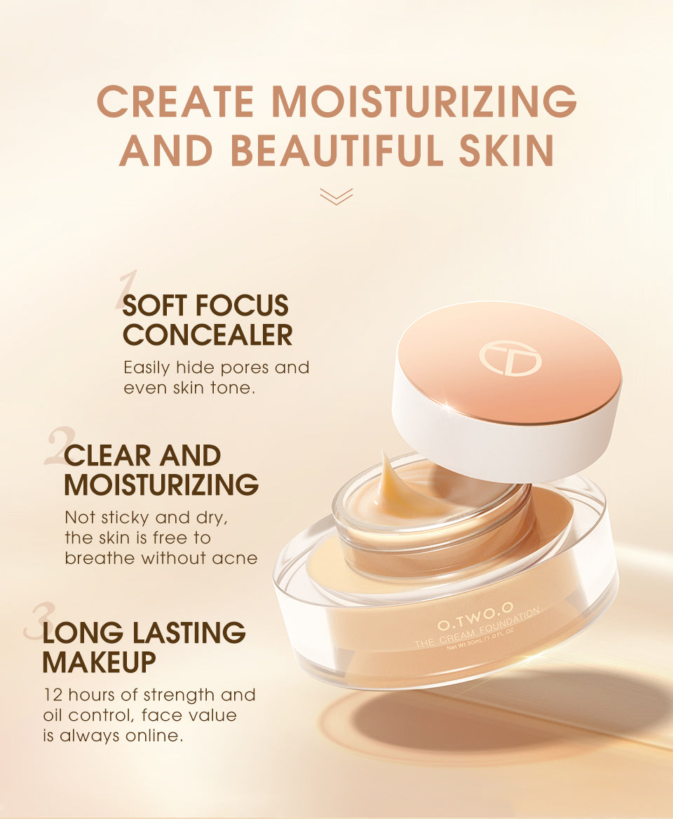O.TWO.O New Arrival Cream Foundation with Skin Care founction
