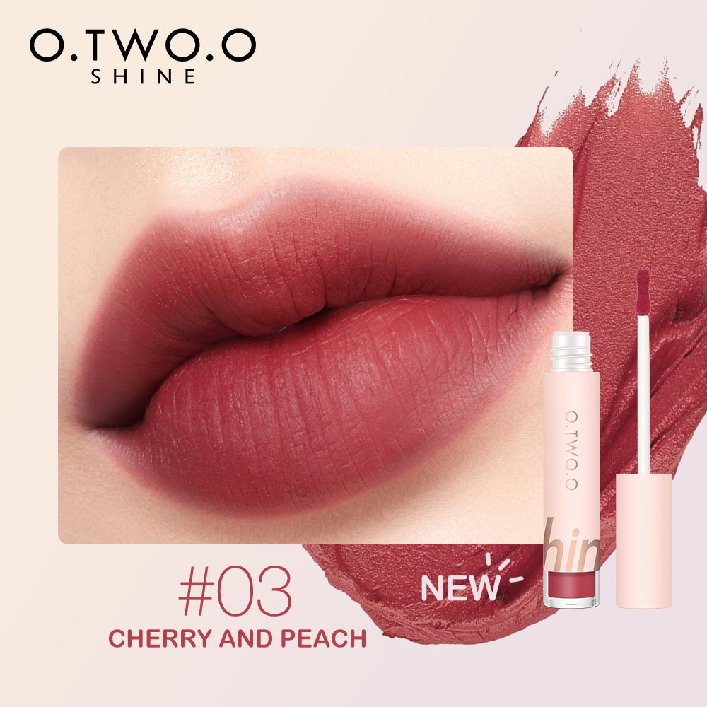O.TWO.O SHINE Series 8 Colors Lip Mud Soft Velvet Matte lipstick
