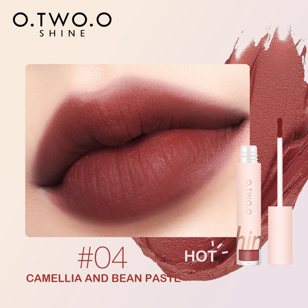 O.TWO.O SHINE Series 8 Colors Lip Mud Soft Velvet Matte lipstick