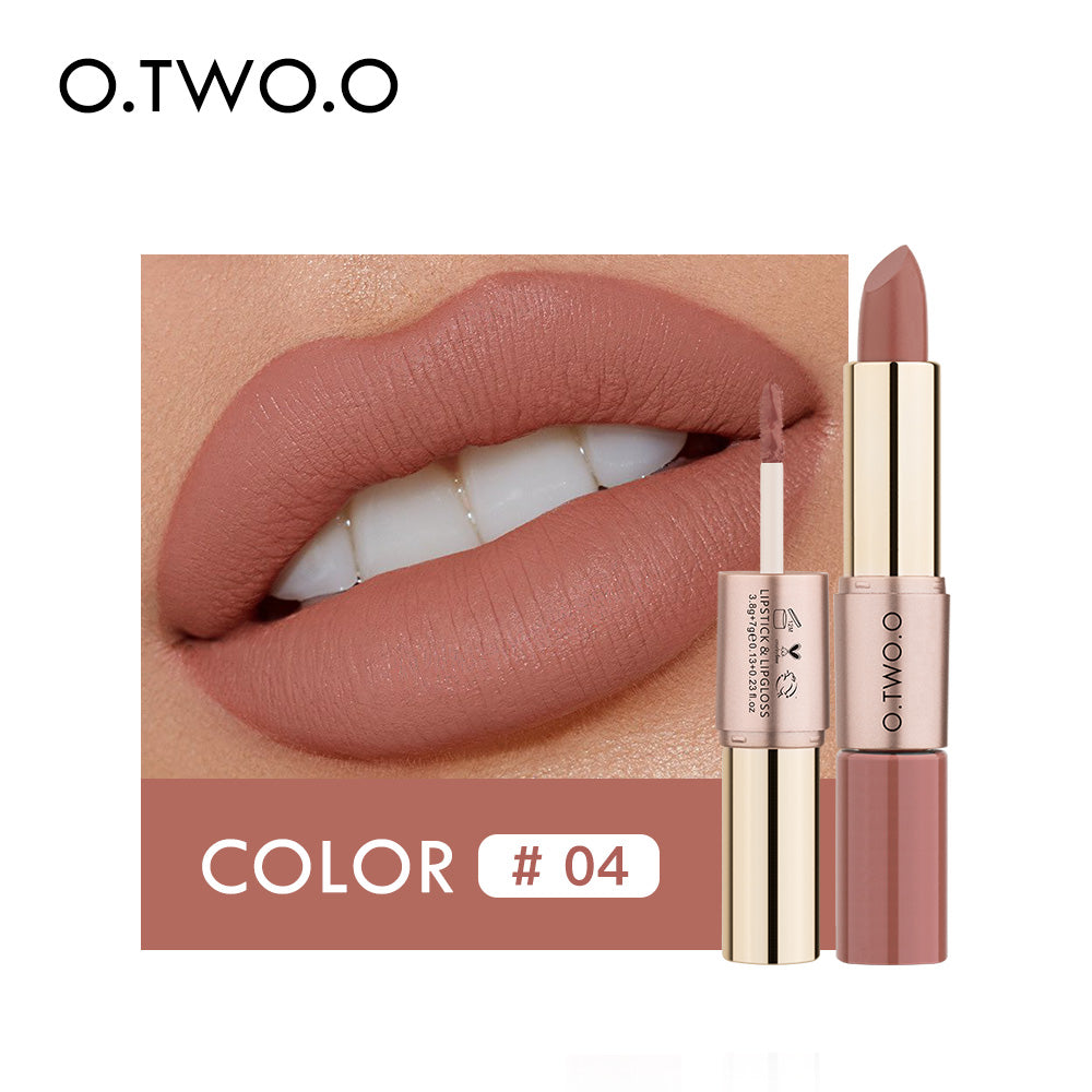 O.TWO.O 2 in 1 Matte Liquid Lipstick High Pigmented