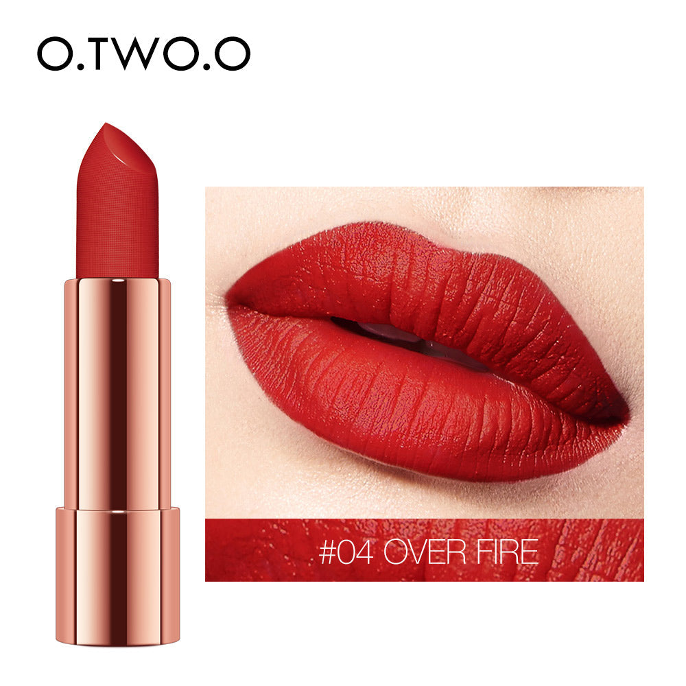O.TWO.O Rouge Lipstick 12 Colors Semi-matte Moisturize Matte Waterproof Whit tube Lipstick