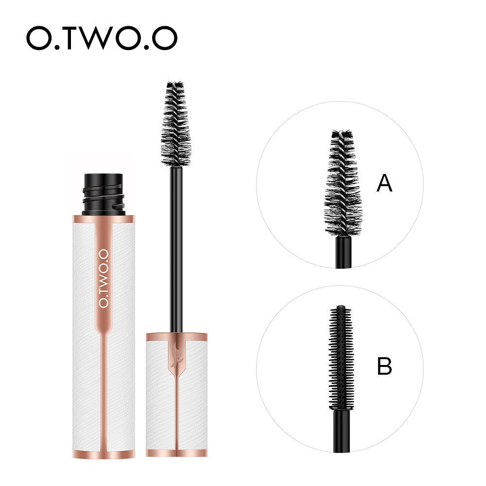 Waterproof 3D silk fiber mascara with white leather tube design