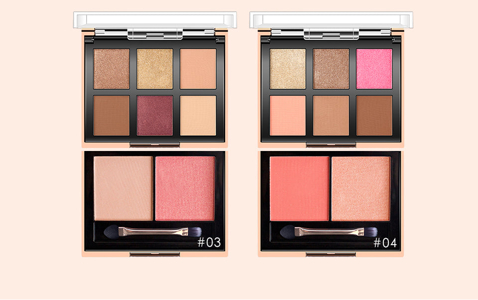 O.TWO.O Rich Color Shimmer Glitter Eyeshadow Blusher Highlight and Countour Palette