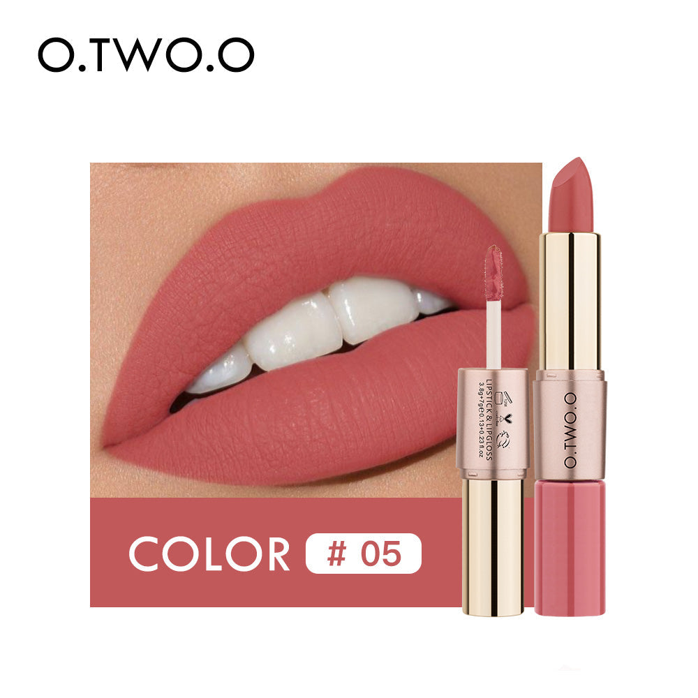 O.TWO.O 2 in 1 Matte Liquid Lipstick High Pigmented