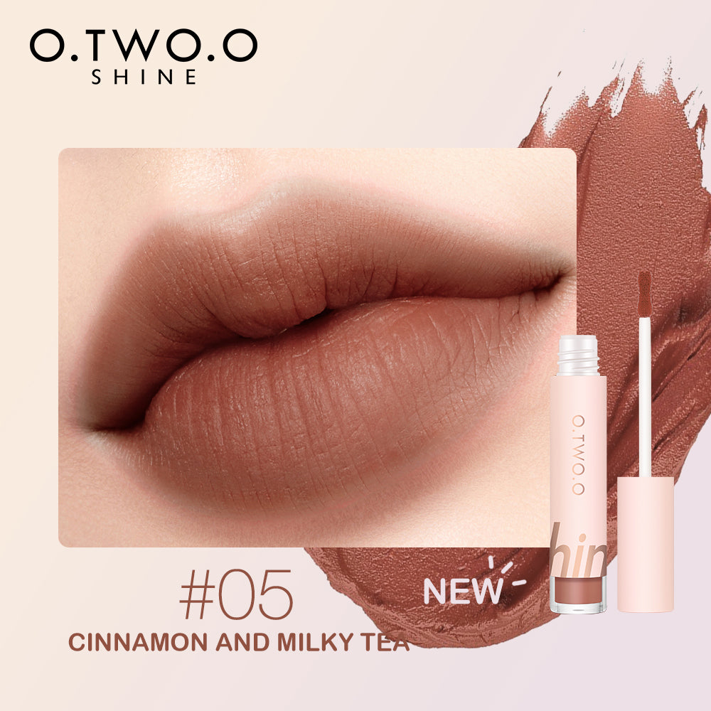 O.TWO.O SHINE Series 8 Colors Lip Mud Soft Velvet Matte lipstick