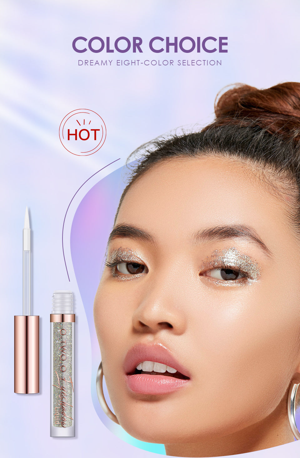 O.TWO.O New Arrival Hotest Liquid Eye Shadow with 8 Colors