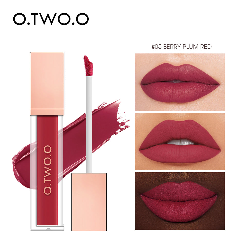 O.TWO.O New Arrival 12 Colors Matte and Strong Waterproof Lip Gloss
