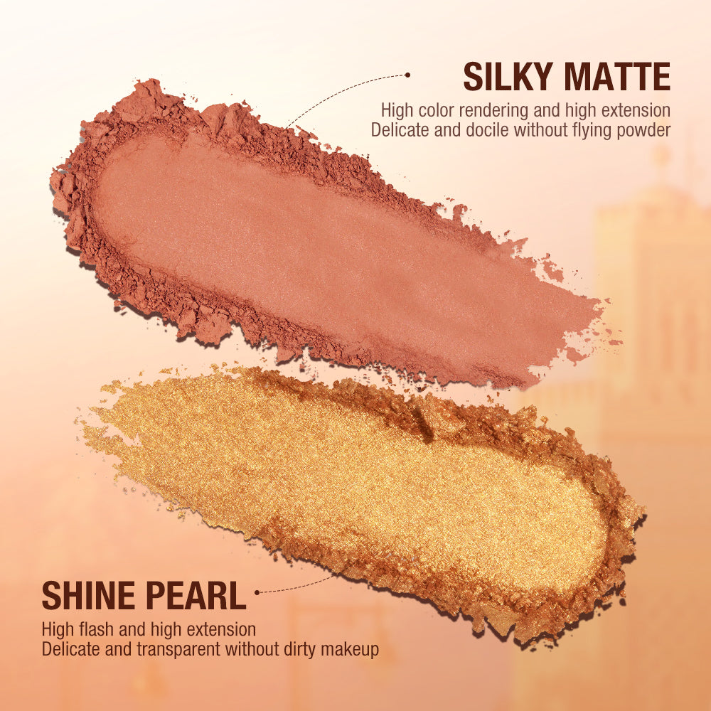 O.TWO.O 4 Colors Matt and Shining Powder Eye Shadow Pallete