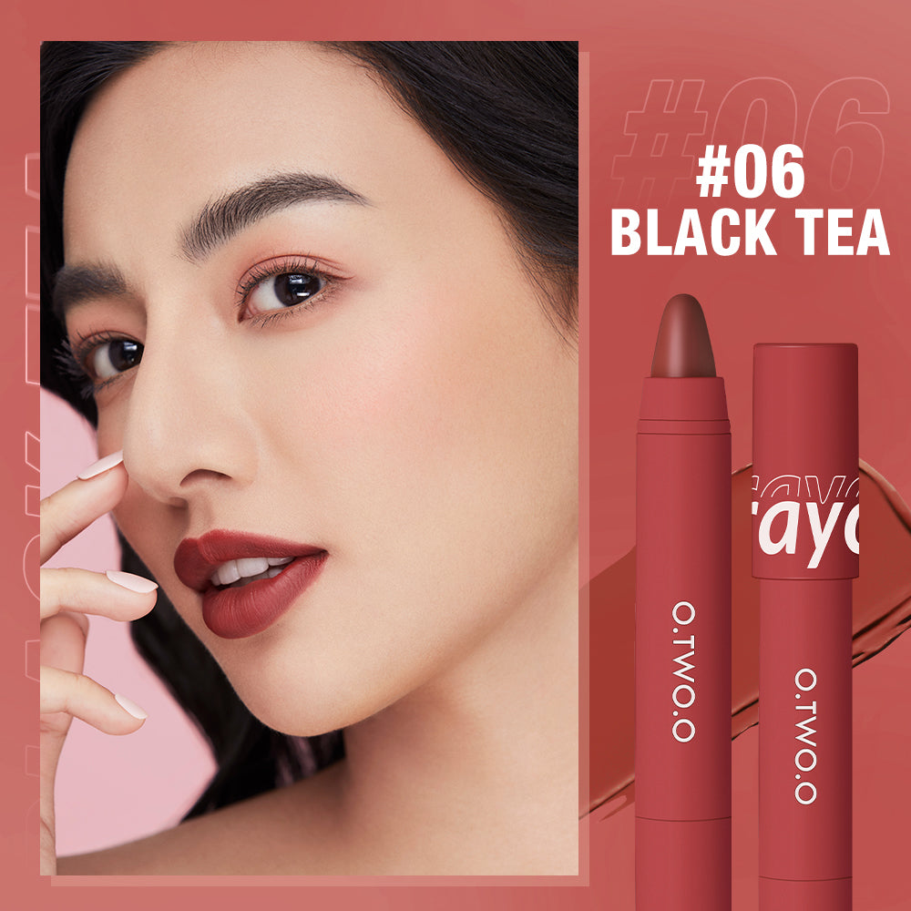O.TWO.O New Arrival 6 Color Lipstick Pen Matt Finish  Lip Liner Pencil