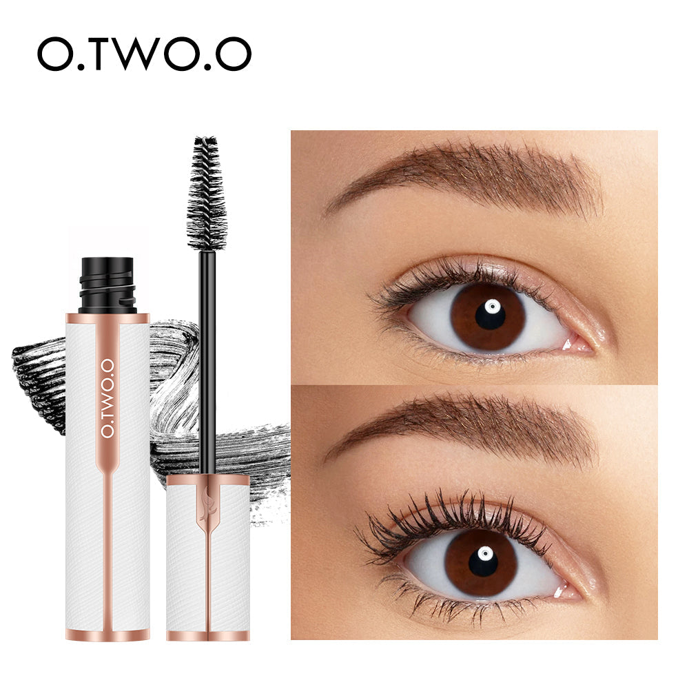 Waterproof 3D silk fiber mascara with white leather tube design