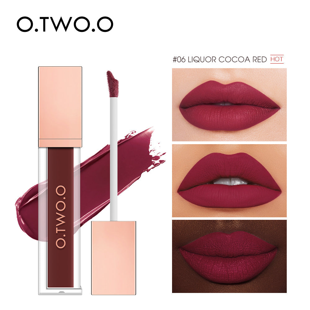 O.TWO.O New Arrival 12 Colors Matte and Strong Waterproof Lip Gloss