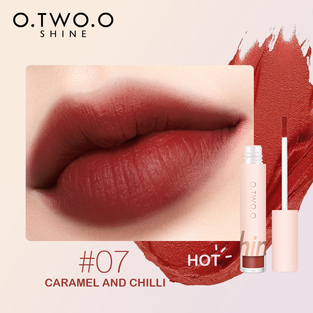 O.TWO.O SHINE Series 8 Colors Lip Mud Soft Velvet Matte lipstick