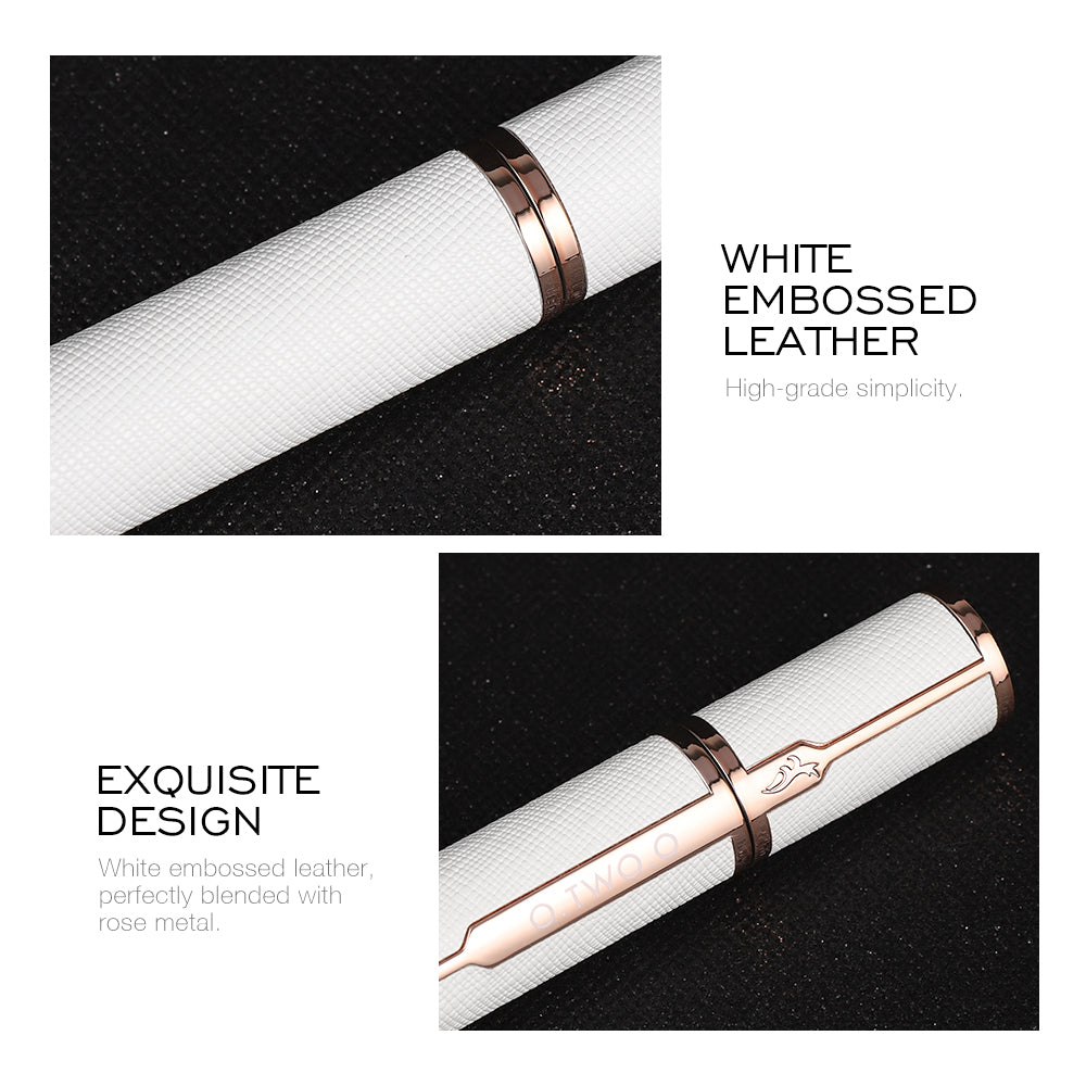 Waterproof 3D silk fiber mascara with white leather tube design