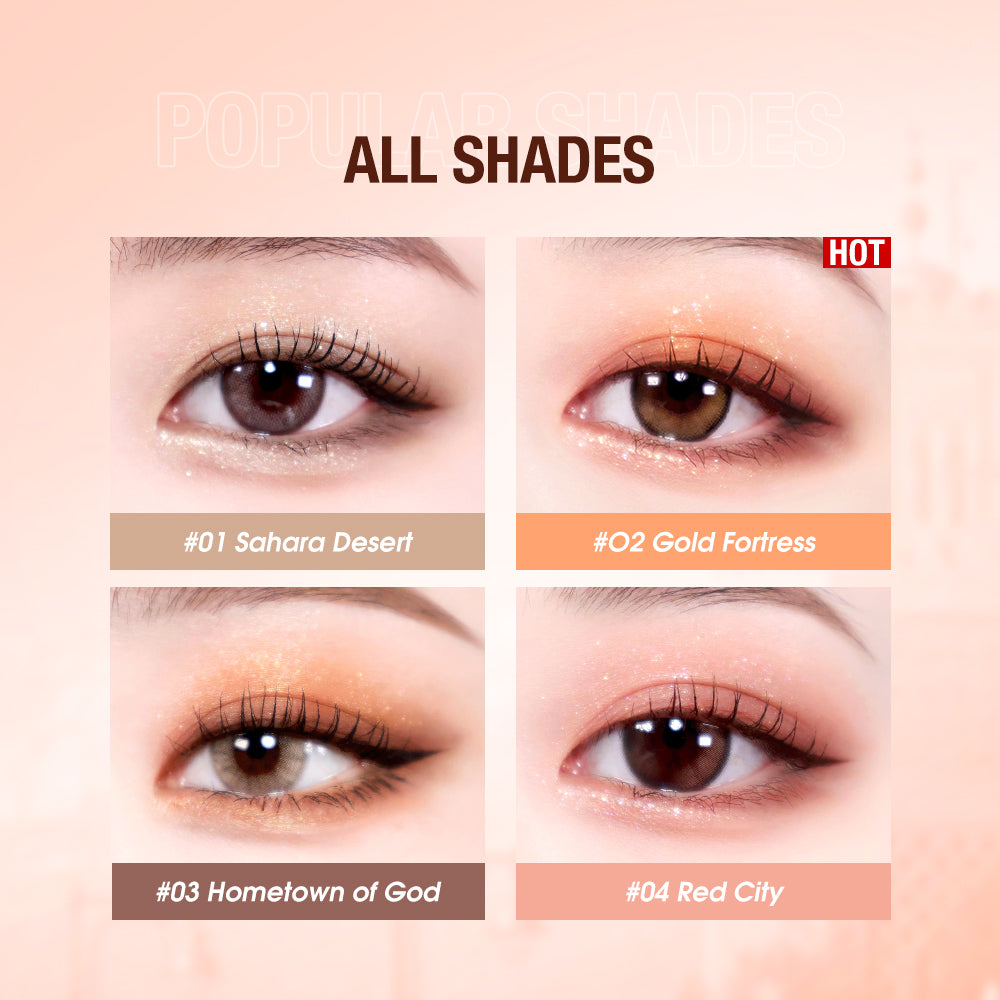 O.TWO.O 4 Colors Matt and Shining Powder Eye Shadow Pallete