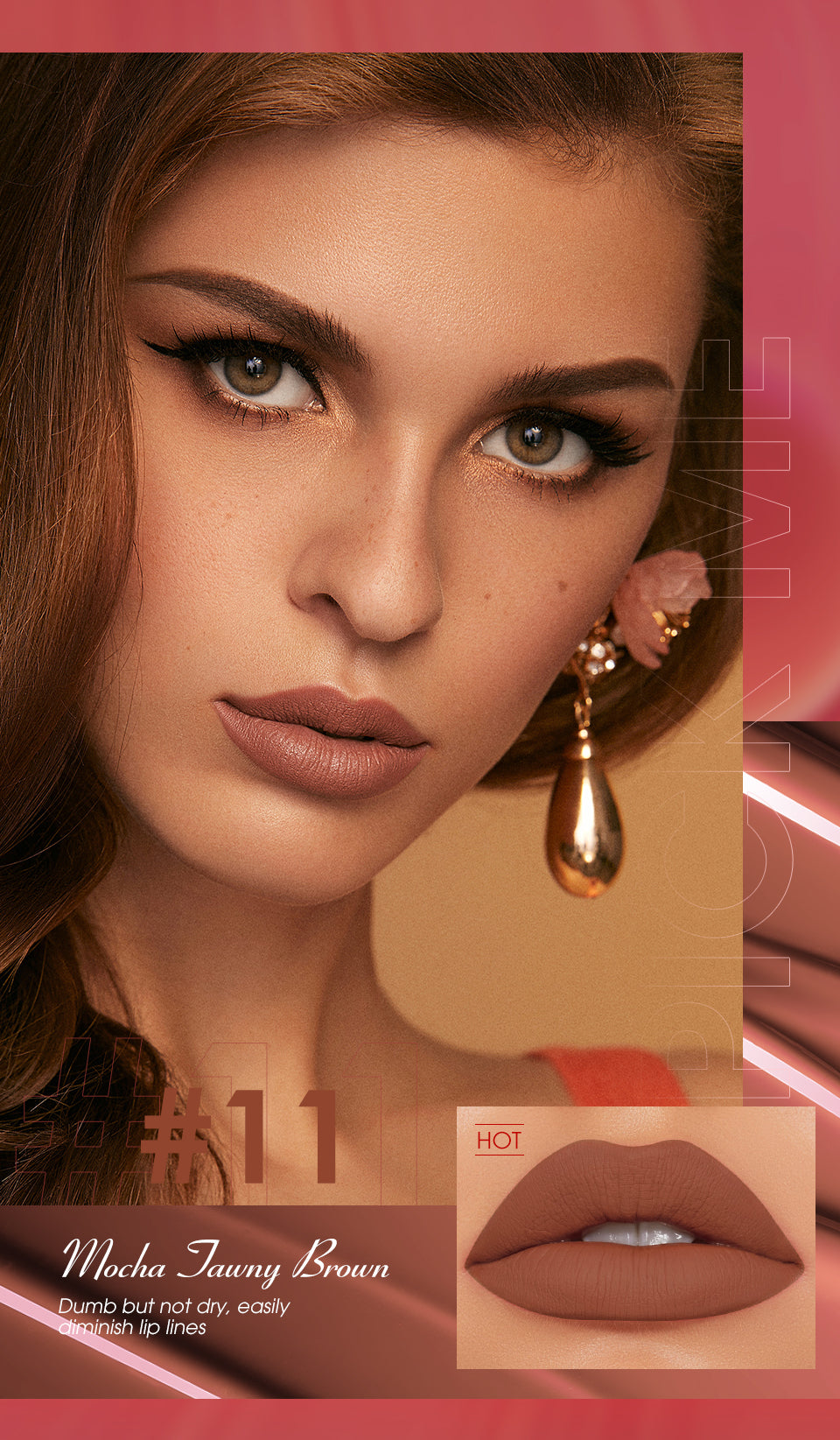 O.TWO.O New Arrival 12 Colors Matte and Strong Waterproof Lip Gloss