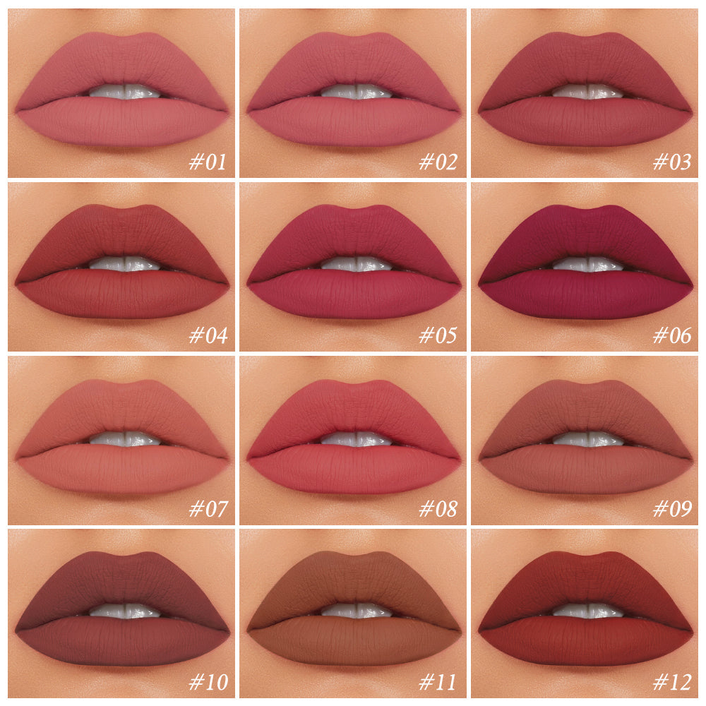 O.TWO.O New Arrival 12 Colors Matte and Strong Waterproof Lip Gloss