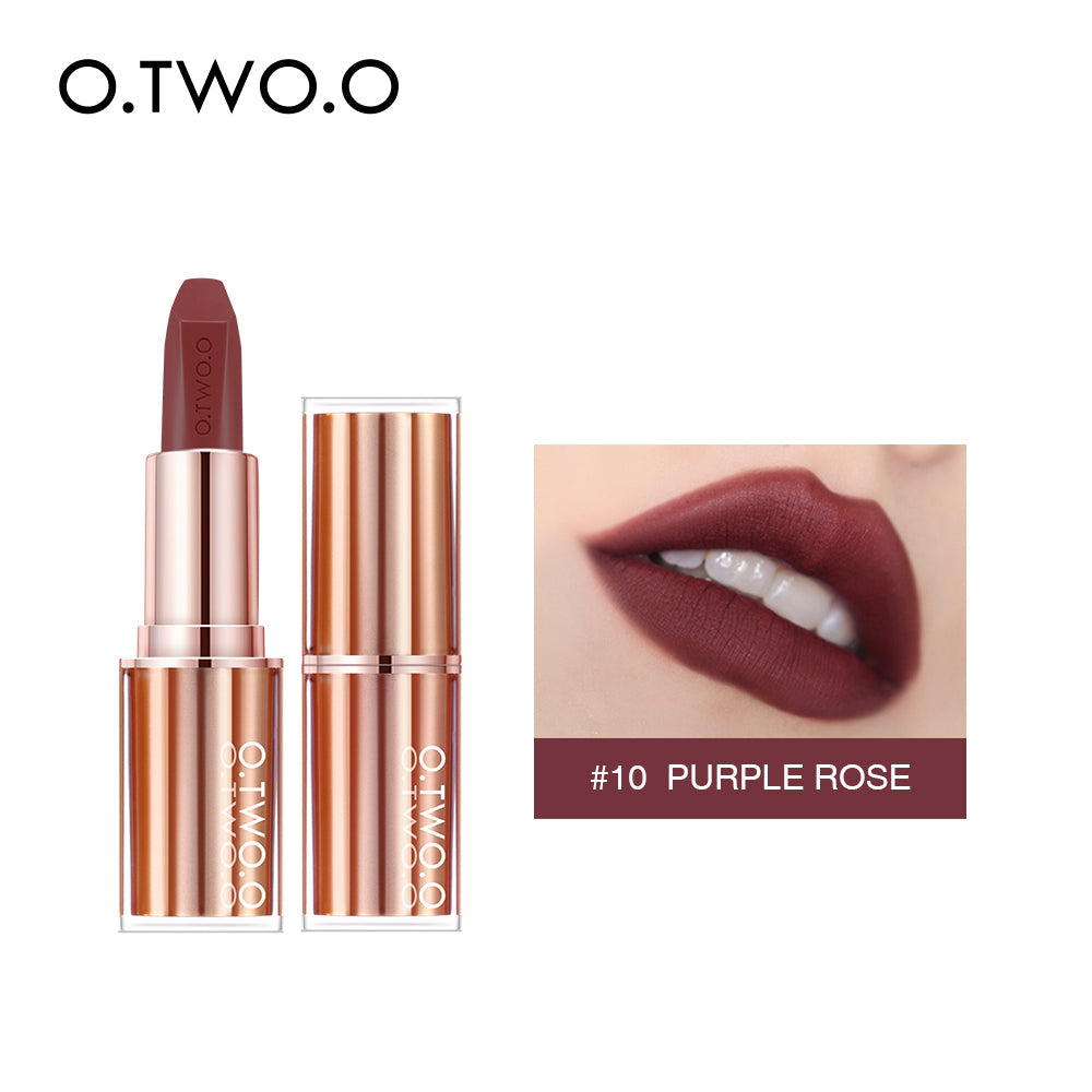 O.TWO.O Waterproof Long Lasting Moisturizing Lipstick Fine Texture Matte Lip stick Vegan