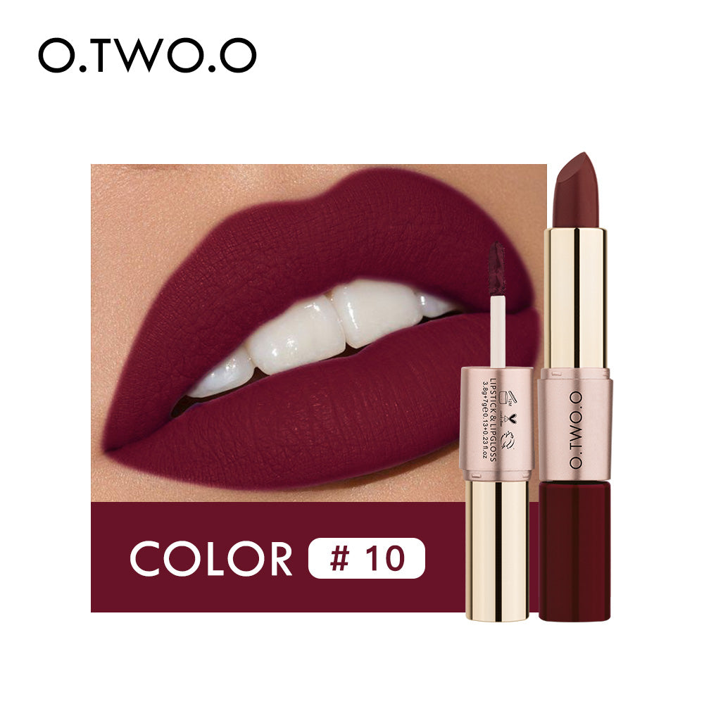 O.TWO.O 2 in 1 Matte Liquid Lipstick High Pigmented