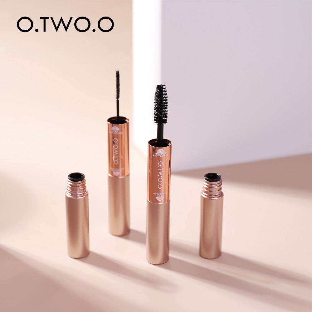 O.TWO.O Miracle Double Head 2 in 1 Mascara Waterproof Lengthening Eyelash Sweat Proof Easy Wearing Mascara