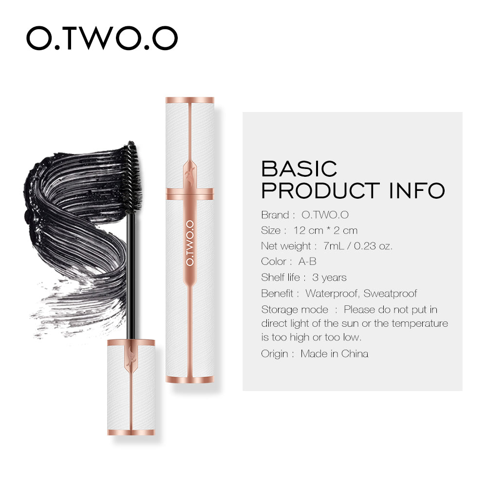 Waterproof 3D silk fiber mascara with white leather tube design