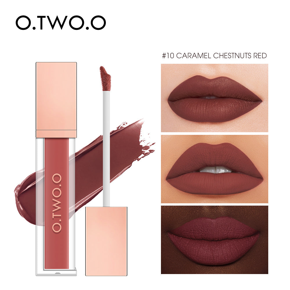 O.TWO.O New Arrival 12 Colors Matte and Strong Waterproof Lip Gloss