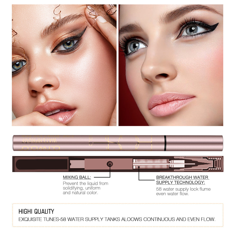 O.TWO.O Eyeliner Waterproof Black Liquid Eyeliner Pen Leak-proof Long Lasting Eye Liner