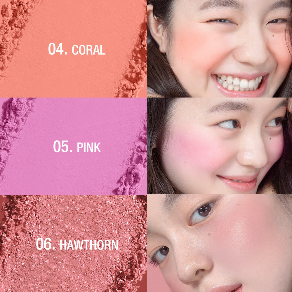 O.TWO.O High Pigment 6 Color Blush Pallete Powder