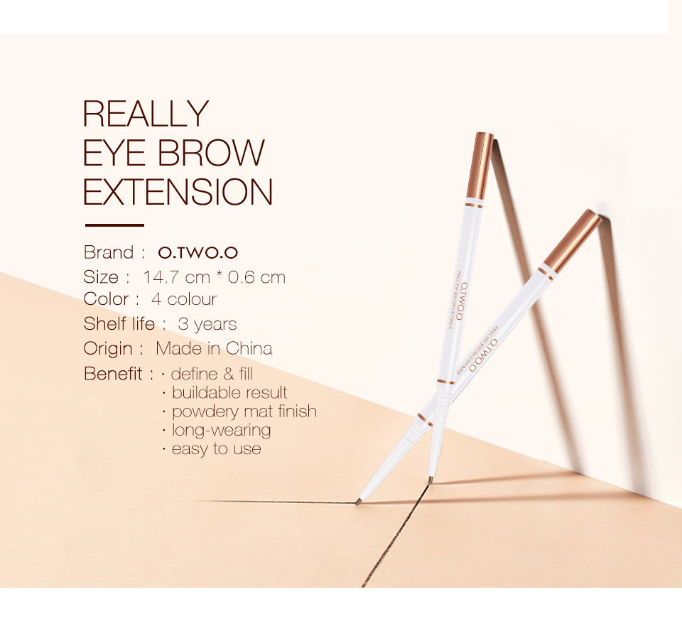 O.TWO.O 4 Popular Colors Microblading Eyebrow Pen Long Wearing Precise Brow Definer Makeup Eyebrow Pencil
