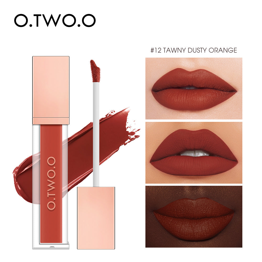 O.TWO.O New Arrival 12 Colors Matte and Strong Waterproof Lip Gloss